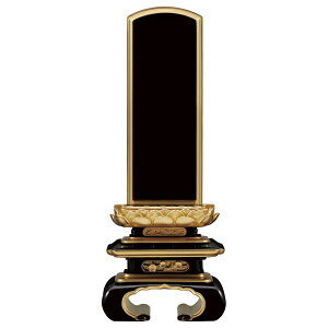 【国産位牌】会津塗り 上塗位牌 上京中ワラビ足 吹蓮華 面紛裏金 3.5寸(高さ17.1cm)〜6寸(高さ27.9cm)