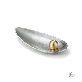 お香　香の器　- 笹 -（香皿・香立てセット）能作nousaku 　錫／真鍮製【小型宅配便（レターパックプラス）対応可能】