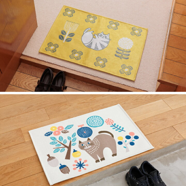 楽天市場】【猫好きさん必見】 玄関マット 室内 おしゃれ 猫 60×45cm 