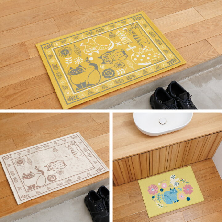 楽天市場】【猫好きさん必見】 玄関マット 室内 おしゃれ 猫 60×45cm 