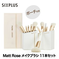 【選べる特典付】 SIXPLUS X MATT ROSE メイクブラシ 11本セット コラボ ポーチ付き メイクブラシセット …