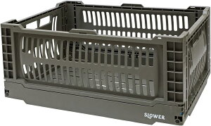 【3個以上 送料無料】SLOWER Bask L 折りたたみボックス 折り畳み 収納ボックス 収納 整理 ストレージボックス コンテナ 大きめ 大容量 コンパクト 収納ケース マルチコンテナ アウトドア キャ