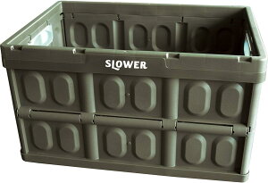 【2個以上 送料無料】SLOWER 収納ボックス 折りたたみ ボックス 折り畳み 収納 整理 ストレージボックス コンテナ 大きめ 大容量 コンパクト 収納ケース マルチコンテナ アウトドア キャンプ
