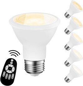 【6個セット】 LED電球 スポットライト E26口金 ビーム電球 調光 調色 リモコン付き ハロゲン電球 40W相当 6W LEDランプ遠隔操作 昼光色 昼白色 電球色 常夜灯 ビームランプ 看板用ライト 防犯灯 高輝度 長寿命 節電 玄関 階段 廊下 トイレ 店舗 新生活