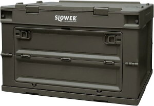 【選べる特典付】 収納ケース 収納ボックス 折りたたみ SLOWER フォールディング コンテナー ガンボン L 50L 大容量 大型 前開き 折りコン 折り畳み 収納コンテナ 収納BOX スタッキング 積み重ね