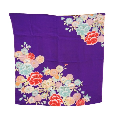 楽天市場】【紫】花柄ちりめん風風呂敷65cm×65cm : よねや