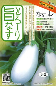 【白ナス】とろーり旨なす【トキタ種苗】（20粒）グストイタリア