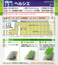 ヘルシエ【タキイ種苗】袋裏→クリックして拡大