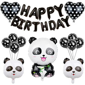 【メール便対応・送料無料】 誕生日風船 パンダ 誕生日 飾り パンダ風船 誕生日飾り付け 男の子 女の子 バースデーお祝い ふうせん かわいい セット
