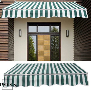 リトラクタブルオーニング上サンシェードキャンバス置換紫外線耐性のあるポリエステルファブリック窓ドアオーニングパティオキャノピー