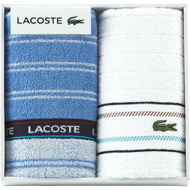 【10%OFF!!スーパーSALE】【のし無料】送料無料 ラコステ フェイスタオル2枚セット LF20177【LACOSTE フェイスタオル ブランドタオル フレンチシック シンプル】【内祝い お返し 内祝い おしゃれ お返し 出産内祝い 結婚 快気 新築 引越し】【出産内祝い ギフト タオル】