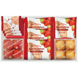 【のし無料】【送料無料】あまおう苺バウムクーヘン＆プチフィナンシェ FAO－25RD{個包装 お菓子 あまおう イチゴ アイスボックスクッキー 焼き菓子 ギフト 送料無料}《内祝い お返し 出産内祝い ギフト プレゼント 贈答 挨拶》