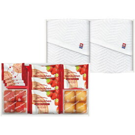 【のし無料】【送料無料】あまおう苺バウムクーヘン＆今治タオル FAO－50RD{個包装 お菓子 あまおう イチゴ アイスボックスクッキー 焼き菓子 ギフト 送料無料}《内祝い お返し 出産内祝い ギフト プレゼント 贈答 挨拶》