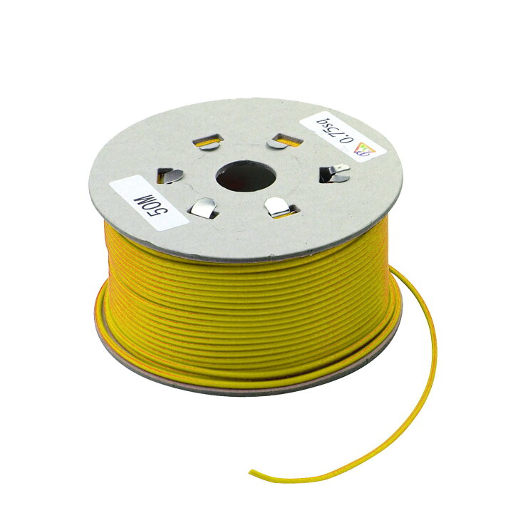 楽天市場】【全品Pt2倍 4/17 9:59まで】 0.75sq シングル線 50mボビン 