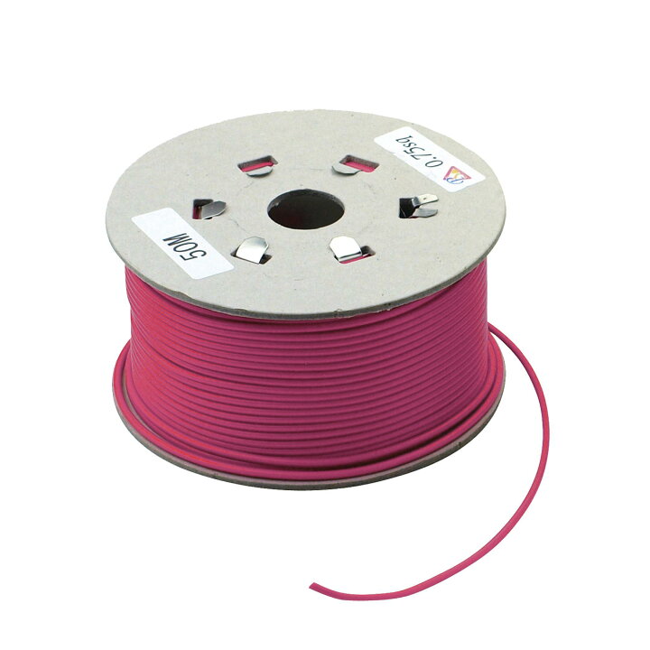 楽天市場】【全品Pt2倍 4/17 9:59まで】 0.75sq シングル線 50mボビン 