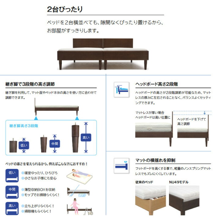 楽天市場】【割引クーポンあり】 カリモク ベッドフレーム NW49W6ME-L 