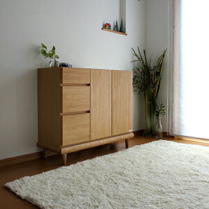 電話台 リビングボード カラー ナチュラル サイズ 幅 93 奥行35 高さ80cm 生産国 国産 日本製 主素材 無垢材 オーク 硬質シート 木製 北欧 家具 完成品 モデム ルーター収納 ※ツーマン配送にて