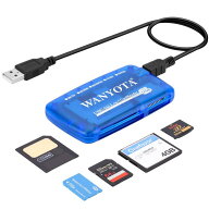 WANYOTAスマートメディアカードリーダーライター、オールインワンUSBユニバーサルマルチカードアダプター…