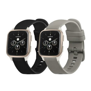 kwmobile 2x �����o���h Garmin Venu Sq 2 Music/Sq 2 / Vivoactive 6 / Vivoactive 5�Ή� �x���g - �V���R���o���h �\�t�g TPU �ϋv�� ���F/�O���[