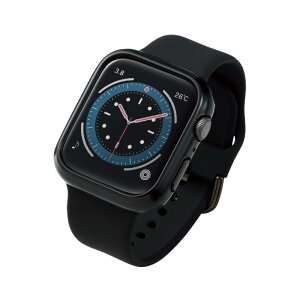 �G���R�� Apple Watch (�A�b�v���E�H�b�`) �P�[�X �o���p�[ 44mm [Apple Watch SE2 SE 6 5 4 �Ή�] �n�[�h �|���J�[�{�l�[�g �t�B�������p�� �u���b�N AW-20MBPPBK