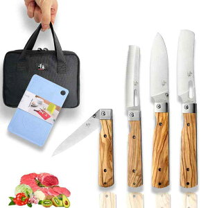 SENBON 440 Forged Stainless Steel Sharp Folding Chef Knife Peeling Utility Knife Fruit Knife Colorful Wood Handle Camping Barbe