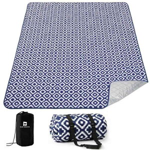 Blue Giraffeレジャーシート厚手 4層構造 大判 200X200 ピクニックシート 軽量 防水加工 収納袋付く 洗える レジャー シート 折り畳みやすい コンパクト収納