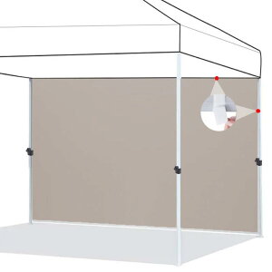 ToopTapu 高耐水加工 サイドシート(横幕) ワンタッチタープテント 3m/2.5m 専用 (サイドシートのみ)防水タープシート マジックテープ付き 取り付け簡単 タープテントサイドしーと耐水専用 軽量