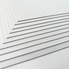 【厚紙 片面白 2つの厚み 0.4mm 0.45mm 16サイズ】片面白 厚紙 板紙 白ボール紙 ボール紙 工作用紙 カルトナージュ 台紙 補強 発送台紙 A7 A6 A5 A4 A3 A2 B7 B6 B5 B4 ワイド 四切 4切 全判 角6