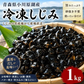 青森県産 冷凍しじみ 中粒 1kg（砂抜き済み）