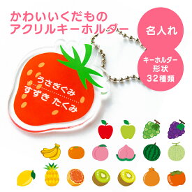 名前 名入れ キーホルダー かわいい 果物《 お名前キーホルダー 名前 おなまえ キーホルダー フルーツ プレゼント おしゃれ 孫 ネームプレート アクキー りんご 母の日 》