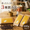 コーヒー豆 600g 飲み比べ 3種セット 焙煎したて 迷ったらこれ 毎日飲めるコーヒー 送料無料 自家焙煎 即日発送