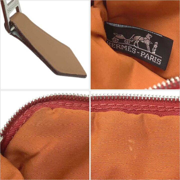 楽天市場】HERMES エルメス ボリードポーチ ミニミニ キャンバス 