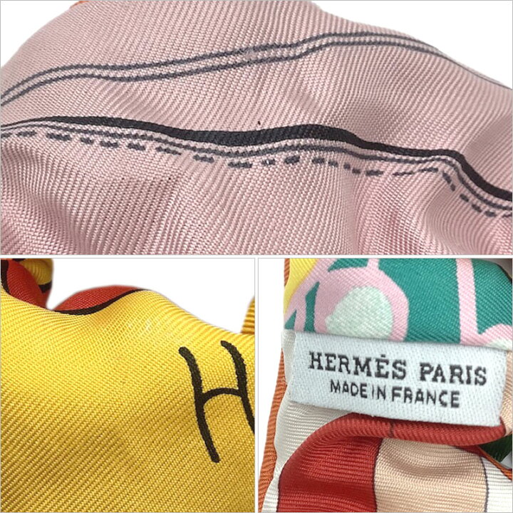 楽天市場】HERMES エルメス クラウディア シュシュ シルク オレンジ 