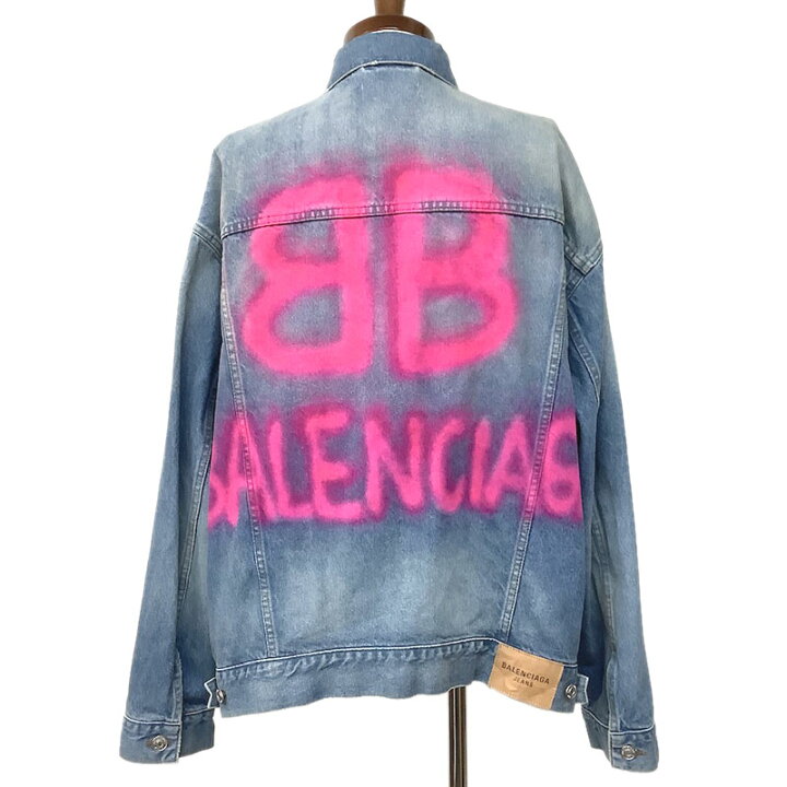 楽天市場】BALENCIAGA バレンシアガ デニムジャケット コットン ブルー 