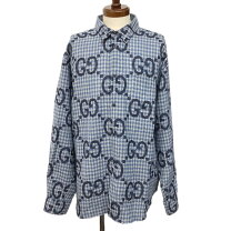 楽天市場】Gucci グッチ（柄ギンガムチェック）（カジュアルシャツ 