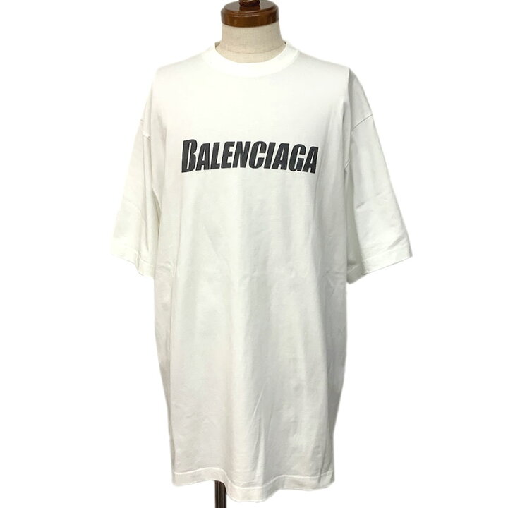 楽天市場】BALENCIAGA バレンシアガ デストロイ ロゴTシャツ コットン  