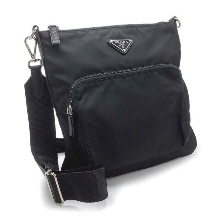 楽天市場】PRADA プラダ ショルダーバッグ ナイロン ブラック 1BH716 