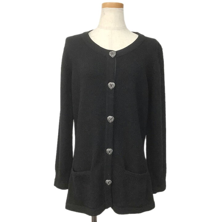 楽天市場】CHANEL シャネル 長袖カーディガン ブラック カシミヤ ココ  