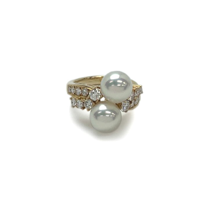 楽天市場】MIKIMOTO ミキモト パール ダイヤモンド リング K18 750 