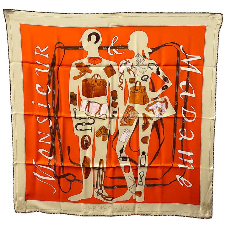 楽天市場】HERMES エルメス カレ70 スカーフ “MONSIEUR&MADAME  