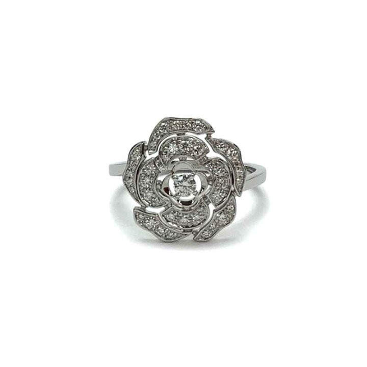 楽天市場】CHANEL シャネル カメリアコレクション ダイヤモンド リング  