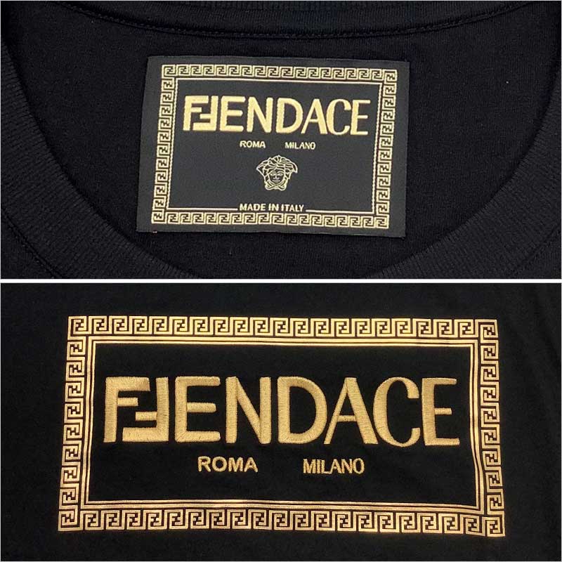 偉大な FENDACE(フェンダーチェ)FENDI VERSACE Tシャツ Tシャツ 