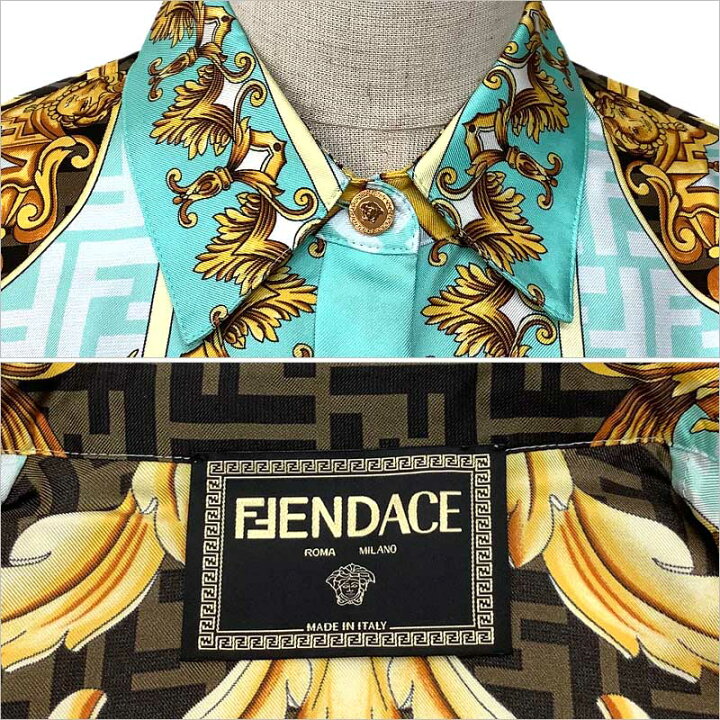 楽天市場】FENDACE フェンダーチェ ゴールド バロック 長袖シャツ 