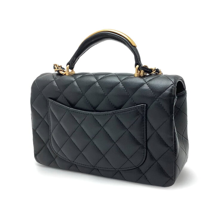 楽天市場】CHANEL シャネル トップハンドル ミニフラップバッグ  