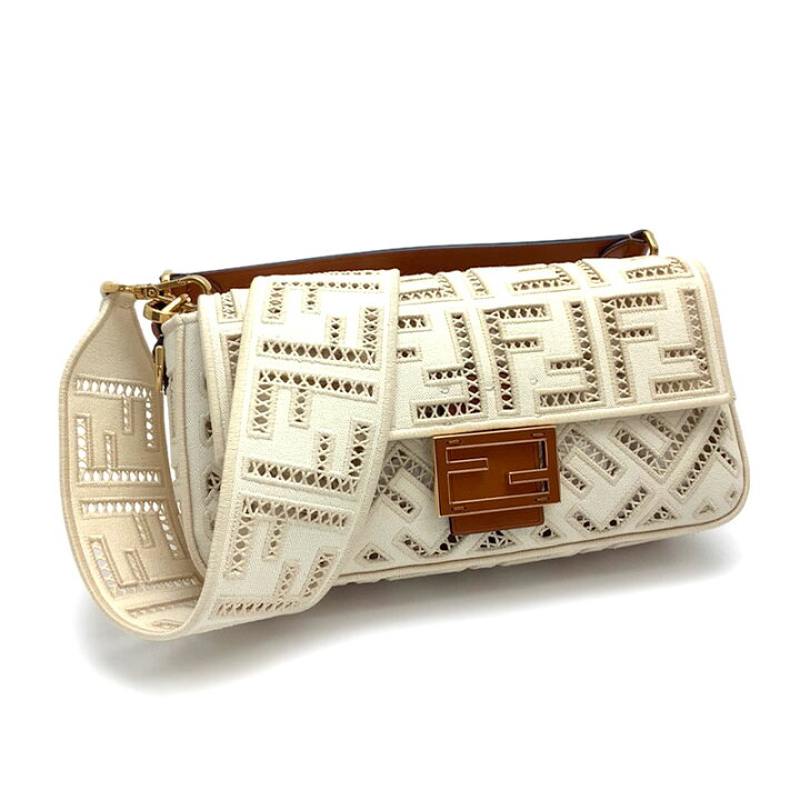 楽天市場】FENDI フェンディ バゲットバッグ キャンバス レザー 