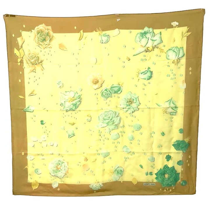 楽天市場】HERMES エルメス カレ90 スカーフ “薔薇の雫” “LA ROSEE 