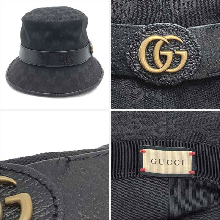 楽天市場】GUCCI グッチ ダブルG付き GGキャンバス バケットハット 