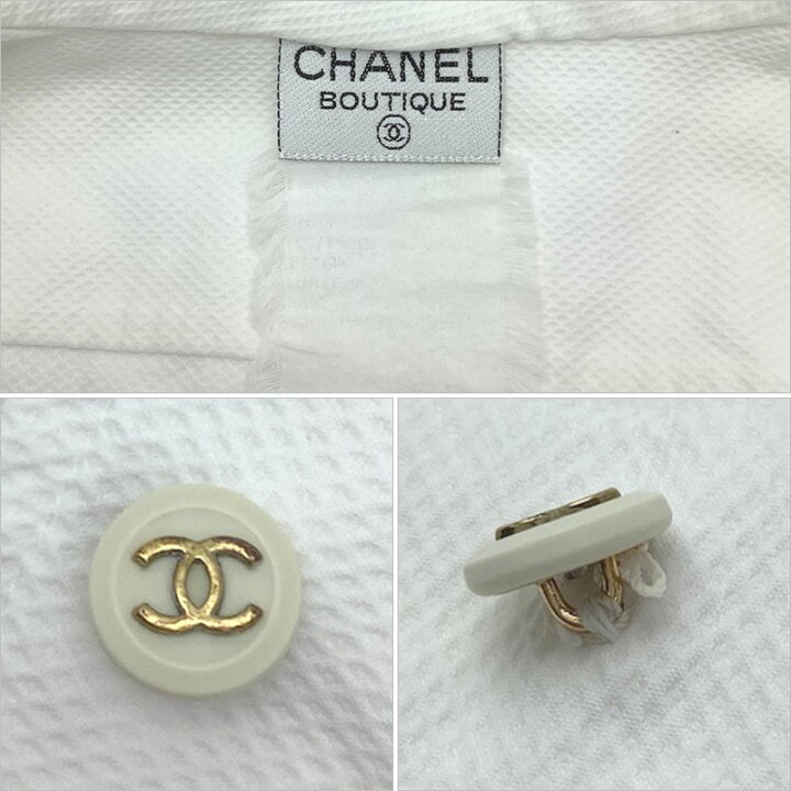 楽天市場】CHANEL シャネル ノースリーブ ブラウス ベスト コットン 
