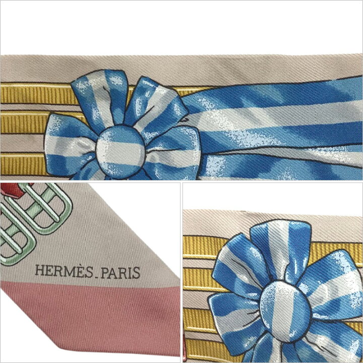 楽天市場】HERMES エルメス ツイリー “ジャンピング” シルク ベージュ  