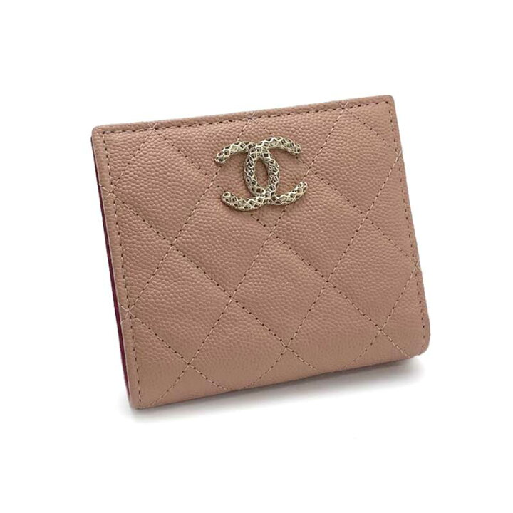 楽天市場】CHANEL シャネル コンパクトウォレット グレインドカーフ 